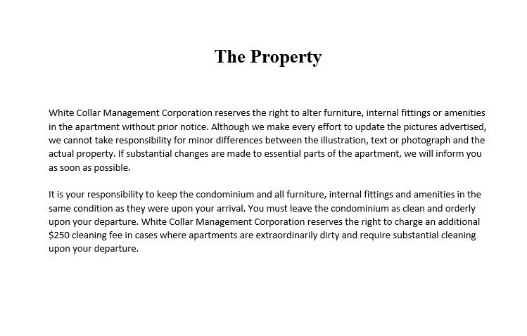 White Collar Rentals - Terms 4