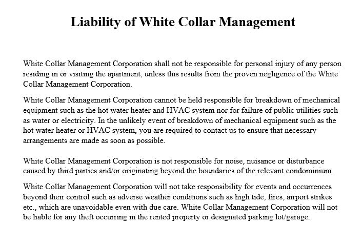 White Collar Rentals - Terms 6